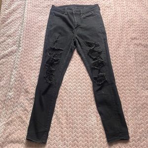 Ripped black American Eagle jeans